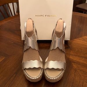 Marc Fisher Calita Platform Espadrille Wedge Sandals Size-9.5M